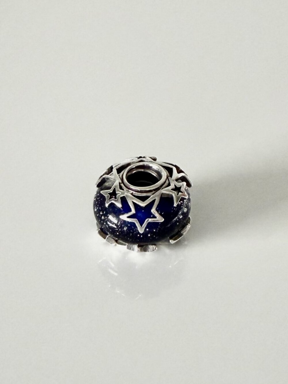 PANDORA Pandora Galaxy Blue and Star Murano Charm
